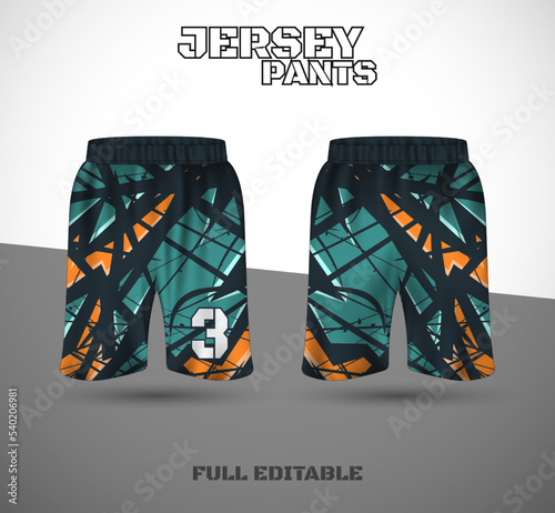 Basketball sports short template clothing. Basketball jersey shorts. vector t-shirt.	