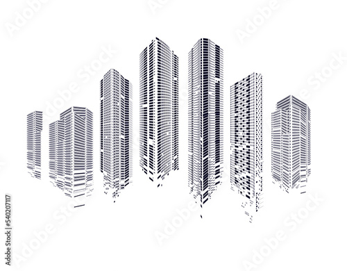 building vector illustration. architecture skyscraper object isolated background