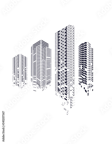 building vector illustration. architecture skyscraper object isolated background