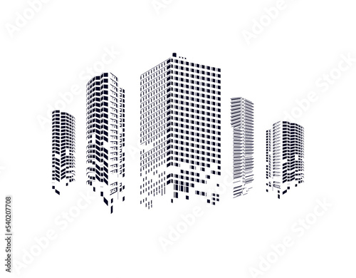 building vector illustration. architecture skyscraper object isolated background