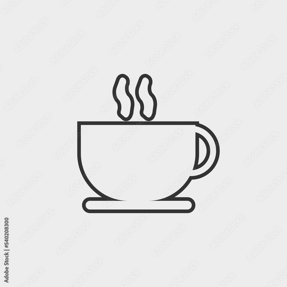 Coffee vector icon illustration sign Coffee vector icon illustration sign