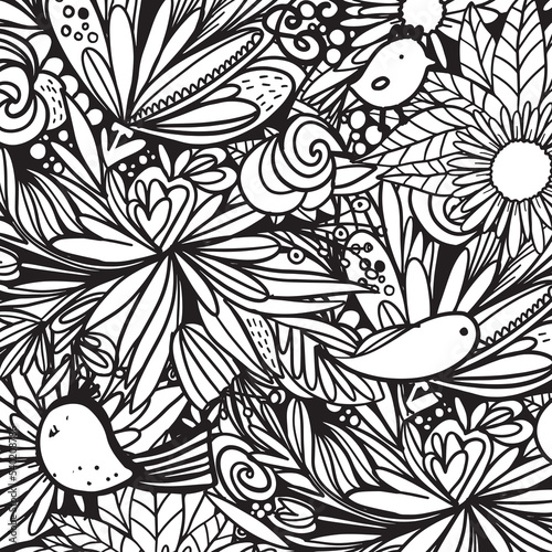 Adult coloring pages for your design