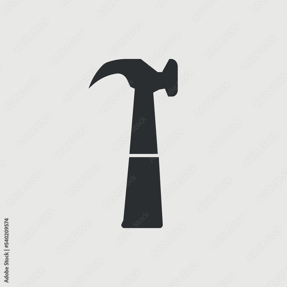 Hammer vector icon illustration sign Hammer vector icon illustration sign
