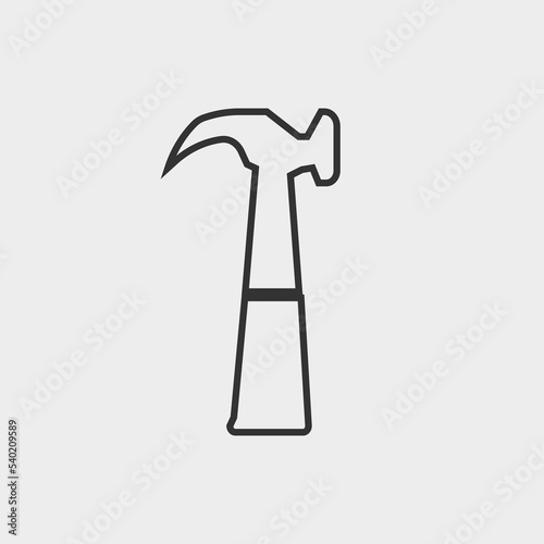 Hammer vector icon illustration sign © Lewis