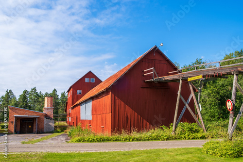 Old industry barn for peat in Sweden