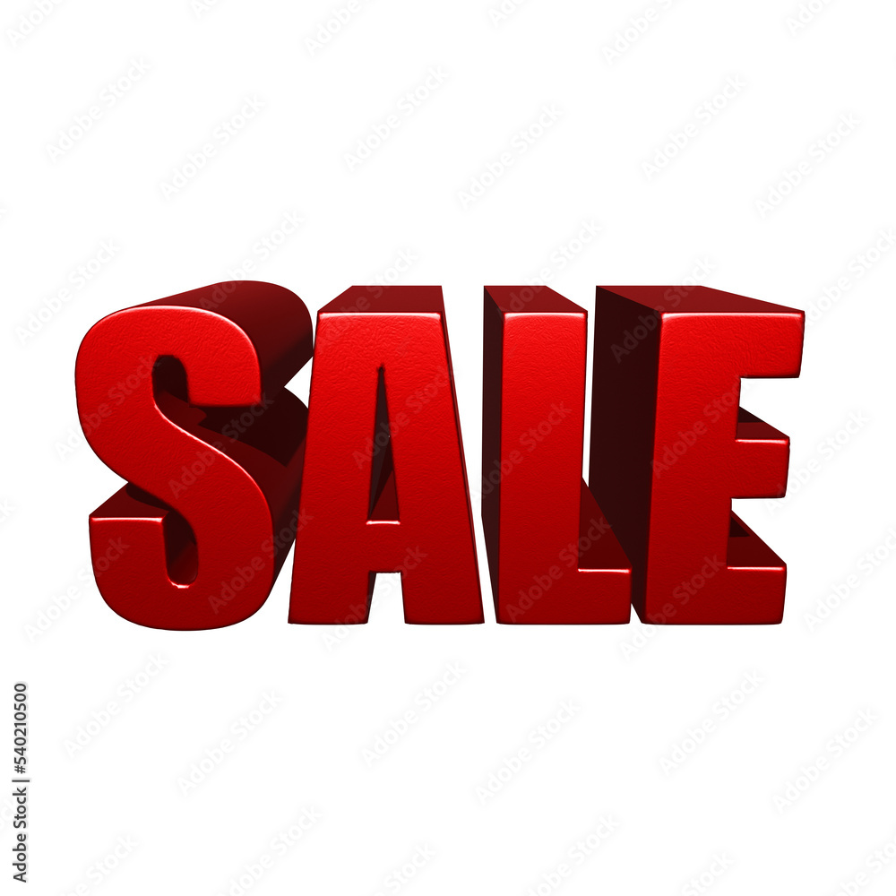 sale red color font letter on white background sale red color font letter on white background
