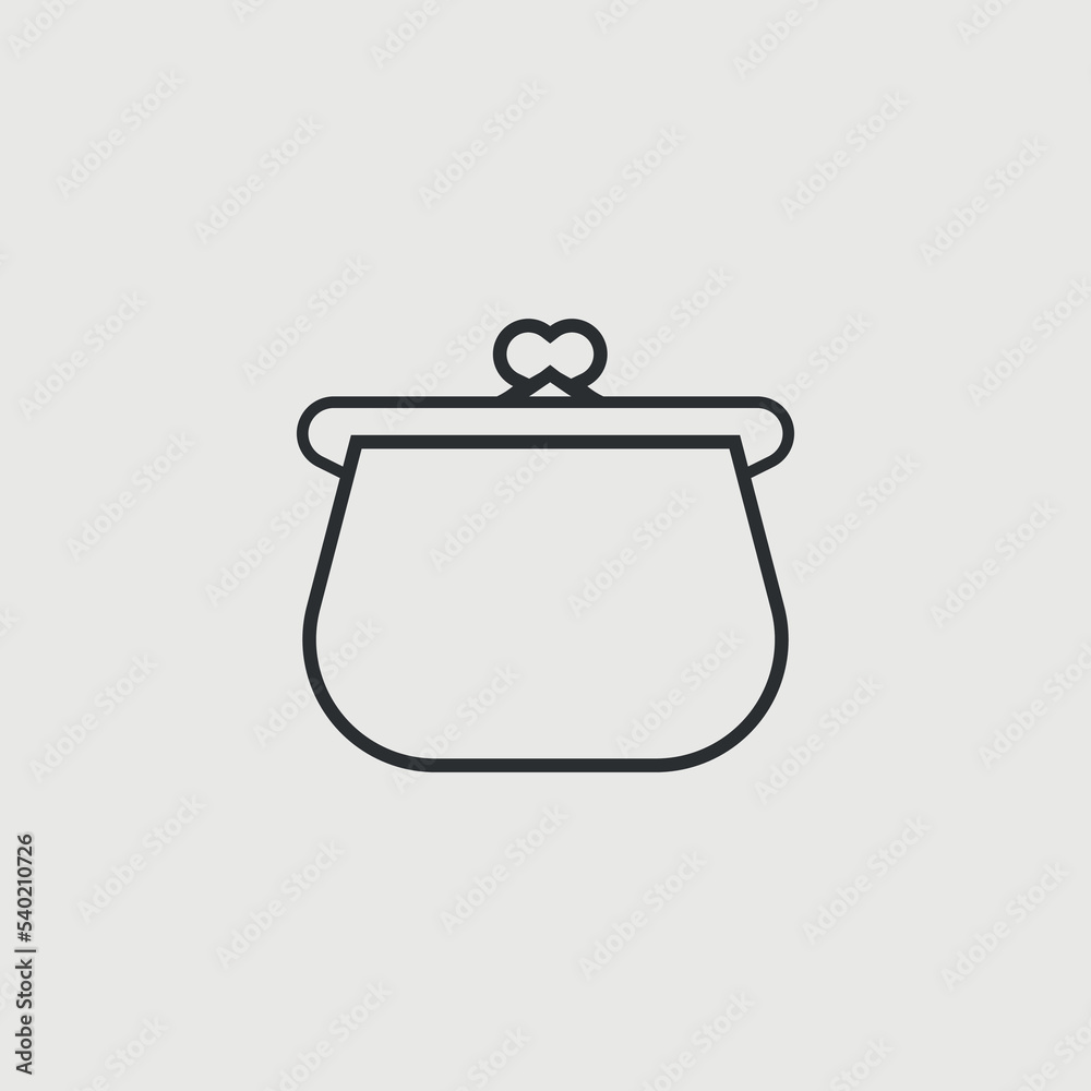 Purse vector icon illustration sign Purse vector icon illustration sign