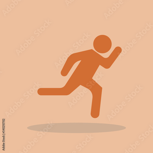 Runner vector icon illustration sign