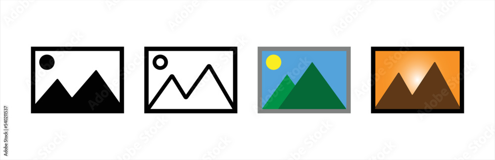 Gallery icon set. Gallery icon with different style. Photo gallery icon. Image icon, picture symbol. photo signs. Vector illustration Gallery icon set. Gallery icon with different style. Photo gallery icon. Image icon, picture symbol. photo signs. Vector illustration