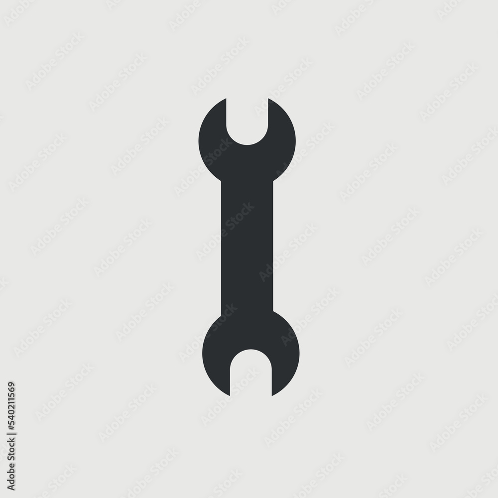 Wrench vector icon illustration sign Wrench vector icon illustration sign
