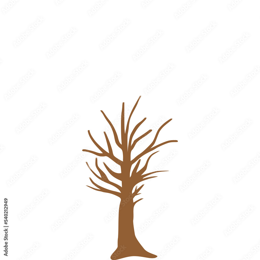 Obraz premium tree flat universal scenery collection set
