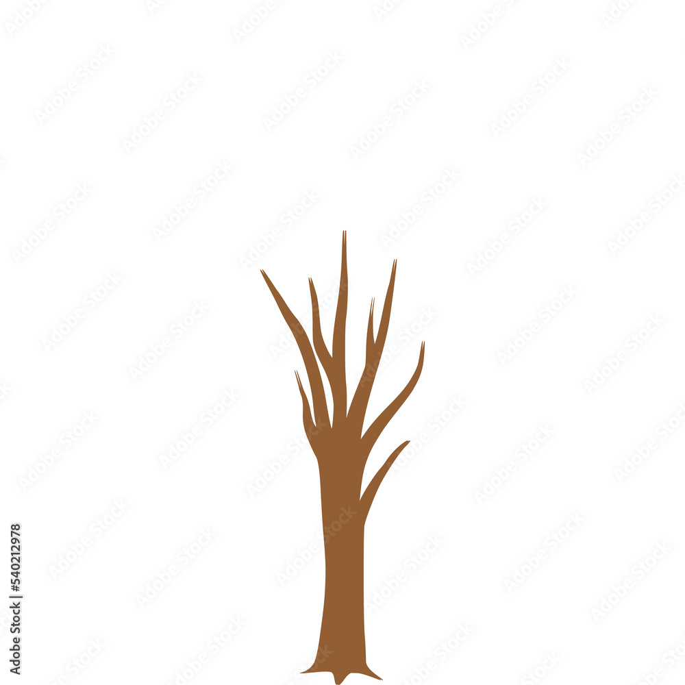 Obraz premium tree flat universal scenery collection set