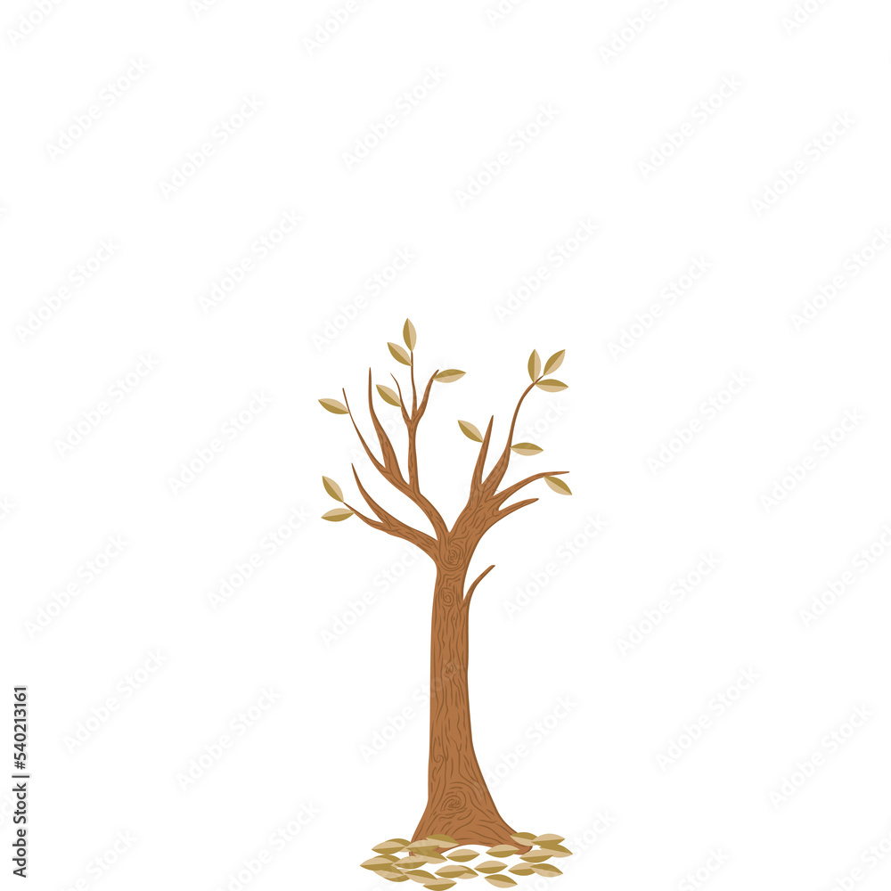 Obraz premium tree flat universal scenery collection set