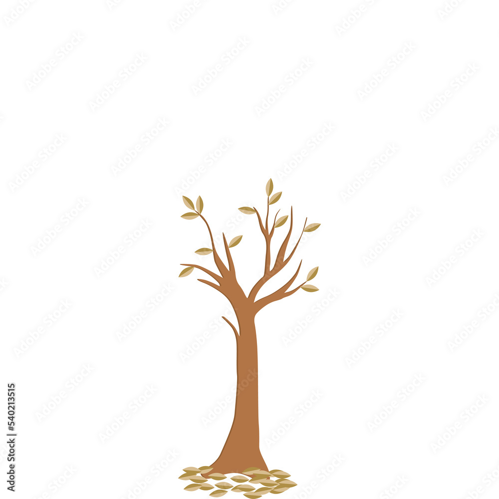 Obraz premium tree flat universal scenery collection set