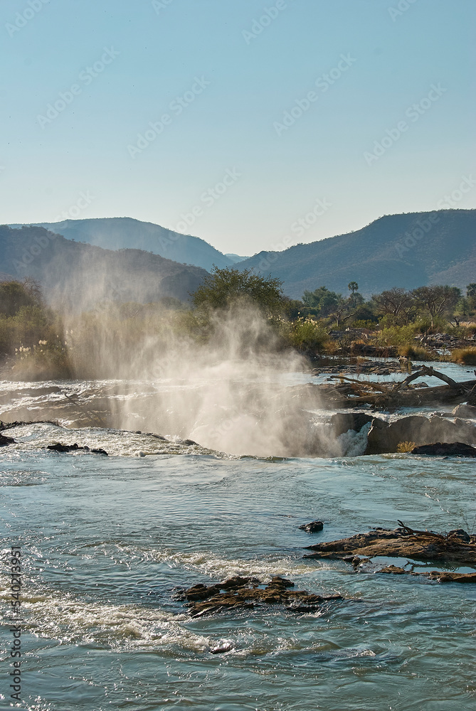 Epupa waterfalls in the Kunene region in northern namibia