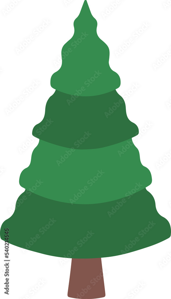 Fototapeta premium Winter Spruce Tree Watercolor 