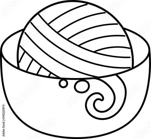 Фотография Yarn ball in bawl
