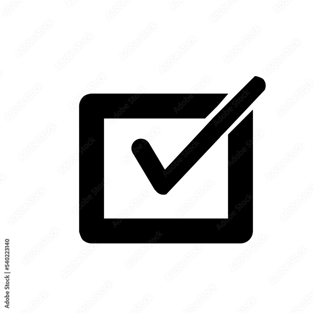 Check mark in box mark. Checkbox icon. Check, check mark vector icon. Check icon. filled icon. Set of colorful flat designs. Check mark in box mark. Checkbox icon. Check, check mark vector icon. Check icon. filled icon. Set of colorful flat designs.