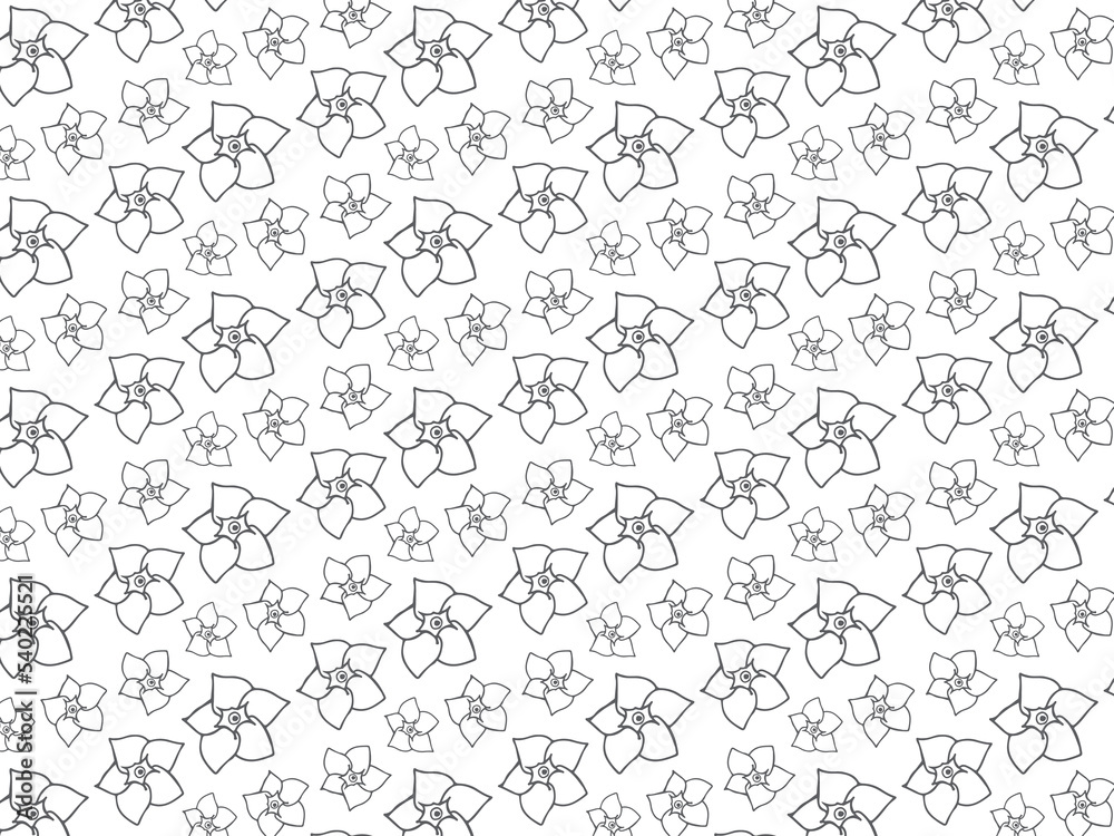 Flowers on white background pattern