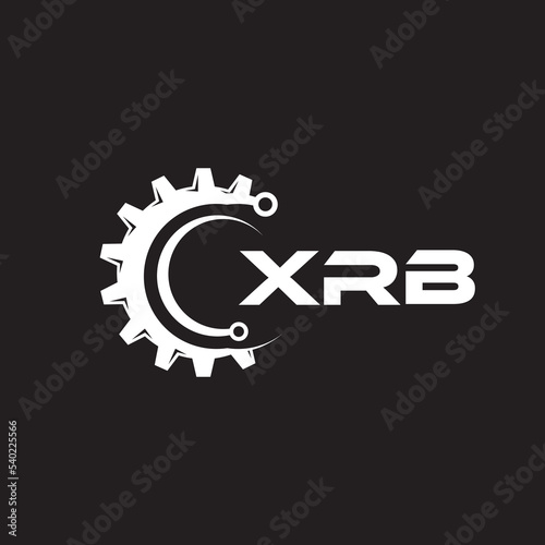 XRB letter technology logo design on black background. XRB creative initials letter IT logo concept. XRB setting shape design.
 photo