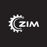 ZIM letter technology logo design on black background. ZIM creative initials letter IT logo concept. ZIM setting shape design. 