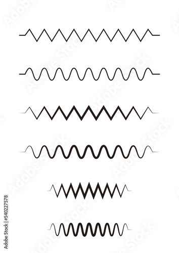 曲線 波状 波線 ジグザグ 正弦曲線 正弦波 photo