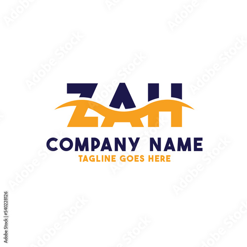 Letter ZAH logo design vector template, ZAH logo