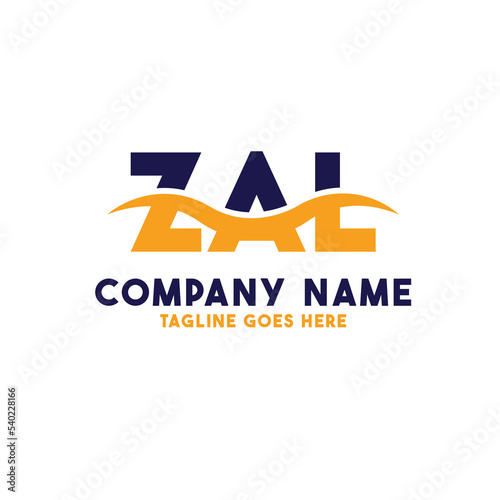 Letter ZAL logo design vector template, ZAL logo