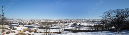 View over the wintry Gera