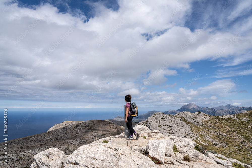 Puig des Teix summit, 1064 meters, Valldemossa, Majorca, Balearic Islands, Spain