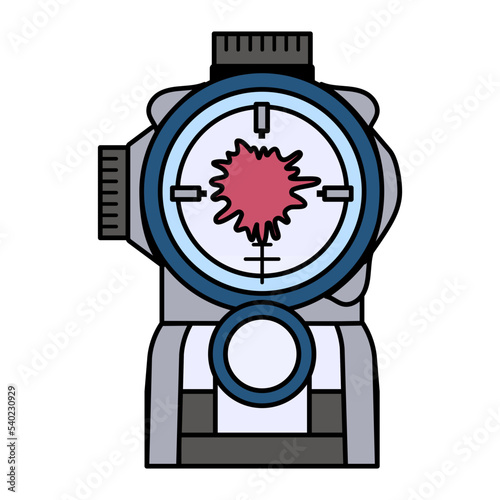 Enemy Tracker Gadget vector color icon design, Shooting sport symbol, extreme sports Sign, skeet shooting and trapshooting stock illustration, paintball gun aim Concept