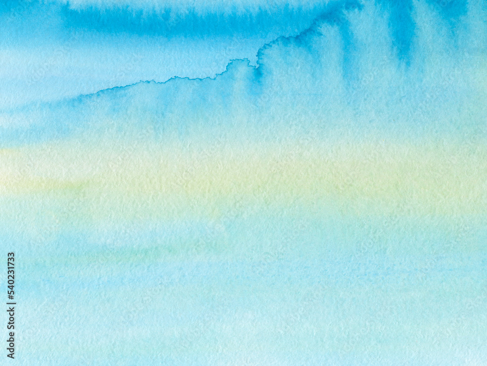 Abstract watercolor background, blue to green gradient. Abstract watercolor background, blue to green gradient.