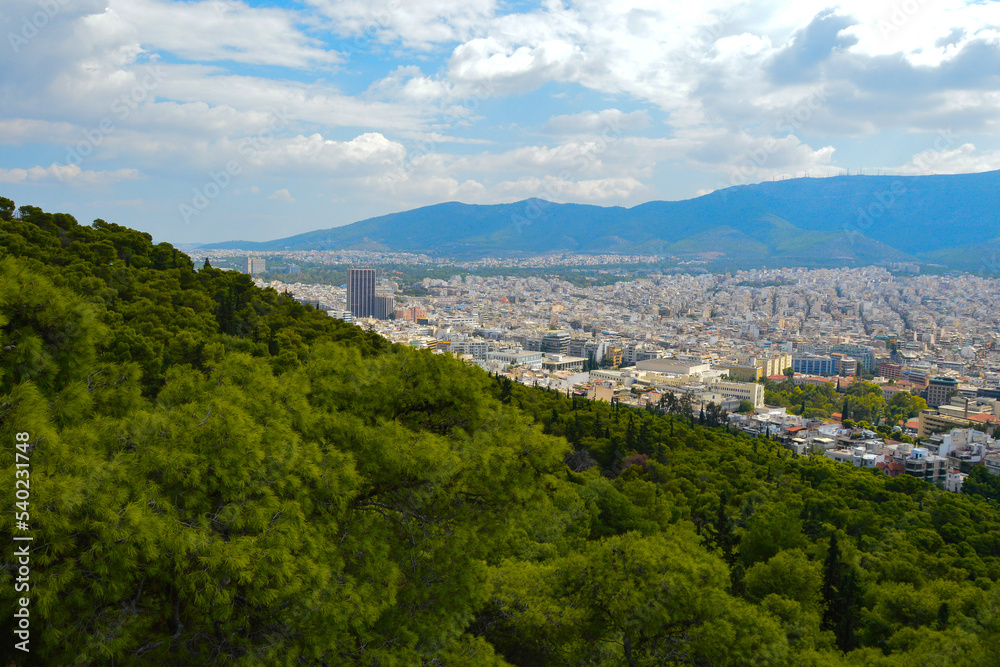 Landscape with Mountains and Clouds, Athens, Greece