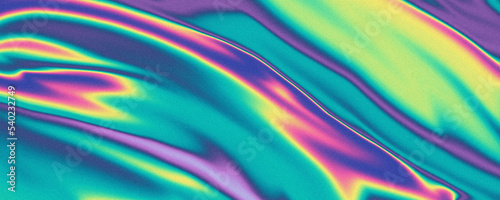 Liquid colorful neon gradient grainy texture photo