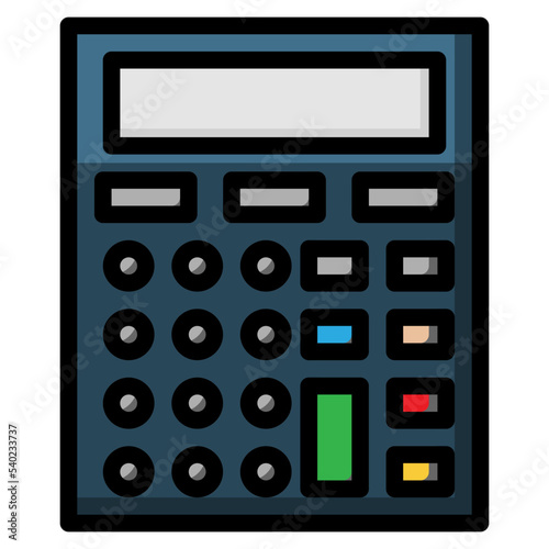 calculator filled color line