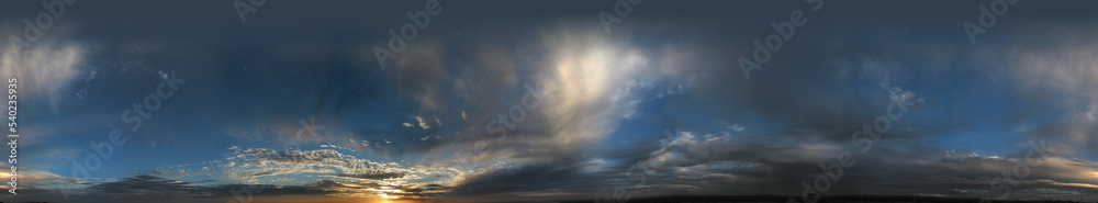 360° background sky and clouds