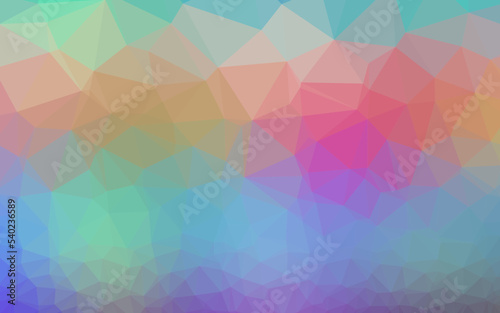 Light Multicolor, Rainbow vector blurry triangle pattern.