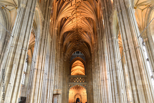 Langschiff, Kathedrale von Canterbury, Canterbury, Kent, England, Großbritannien