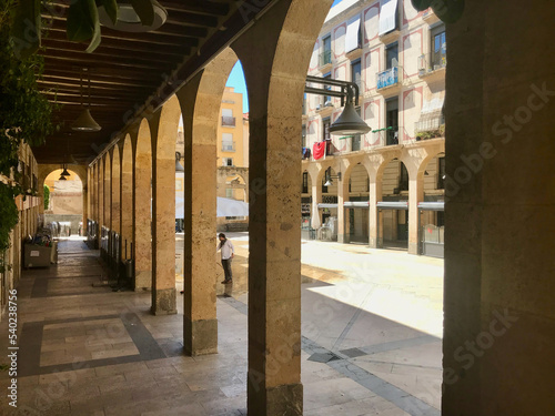 Reus, Spain, June 2019 - street of the ancient city
