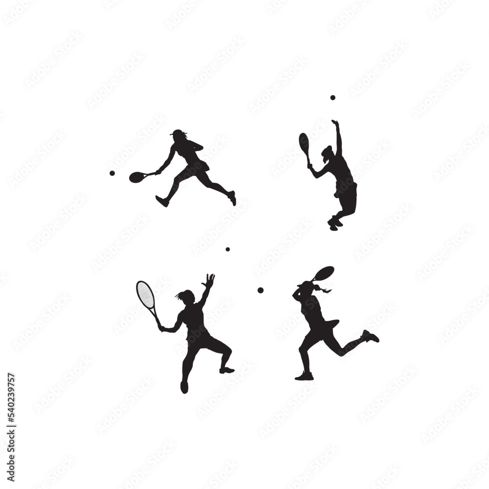female logo playing floor tennis about to hit the ball female logo playing floor tennis about to hit the ball