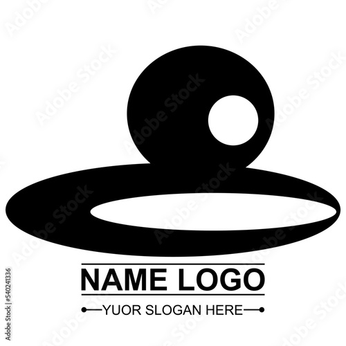 Black Color Logo Design, You Can Re-edit. Vector Design, Isolated White