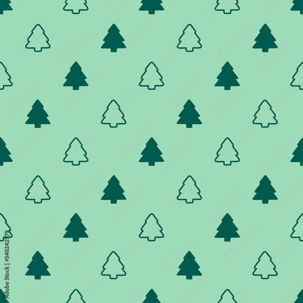 Holiday winter seamless pattern with many fir-trees for New Year and Christmas. Endless repeating pattern as wallpaper, fabric print, surface texture, package or gift paper. Holiday winter seamless pattern with many fir-trees for New Year and Christmas. Endless repeating pattern as wallpaper, fabric print, surface texture, package or gift paper.