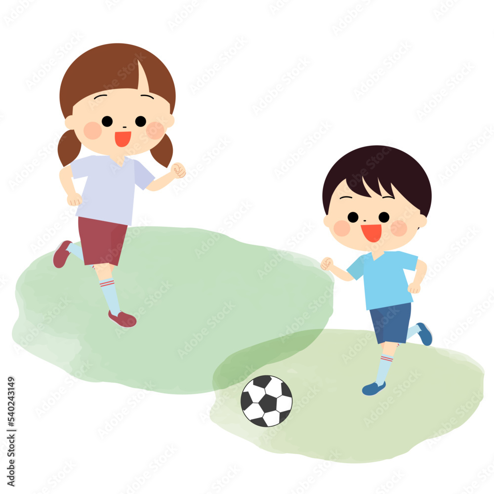 サッカーをしている子供たち サッカーをしている子供たち