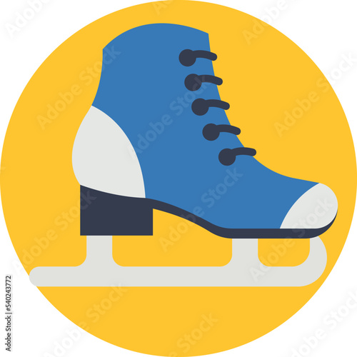 Skating shoes Vector Icon which is suitable for commercial work and easily modify or edit it
