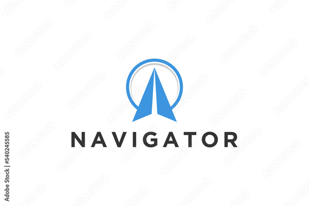 Navigator pointer icon symbol direction arrow logo design Navigator pointer icon symbol direction arrow logo design