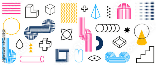 Modern geometric shapes