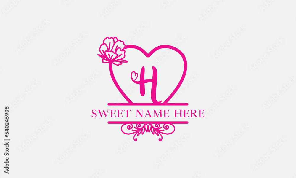 Love logo sign letters with name and valentines day and dating logo vector. love and heart monogram for love romantic passion or wedding day design. Love logo sign letters with name and valentines day and dating logo vector. love and heart monogram for love romantic passion or wedding day design.
