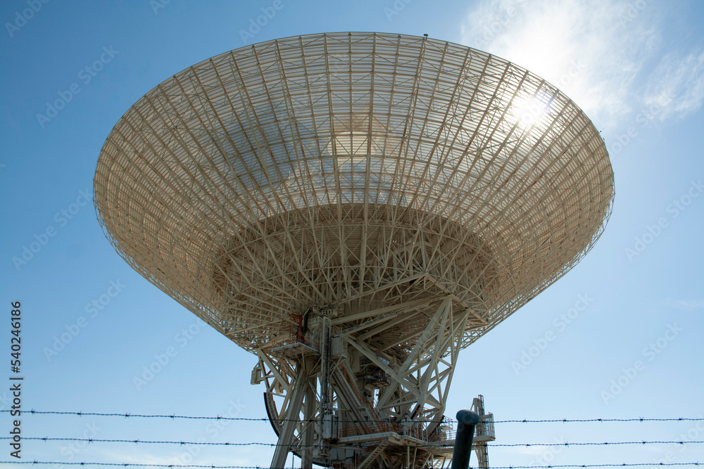 antennas of the space station facilities in Madrid deep space communications complex