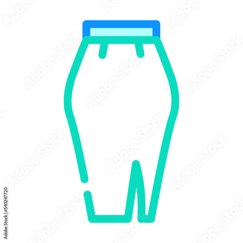 pencil skirt color icon vector. pencil skirt sign. isolated symbol illustration