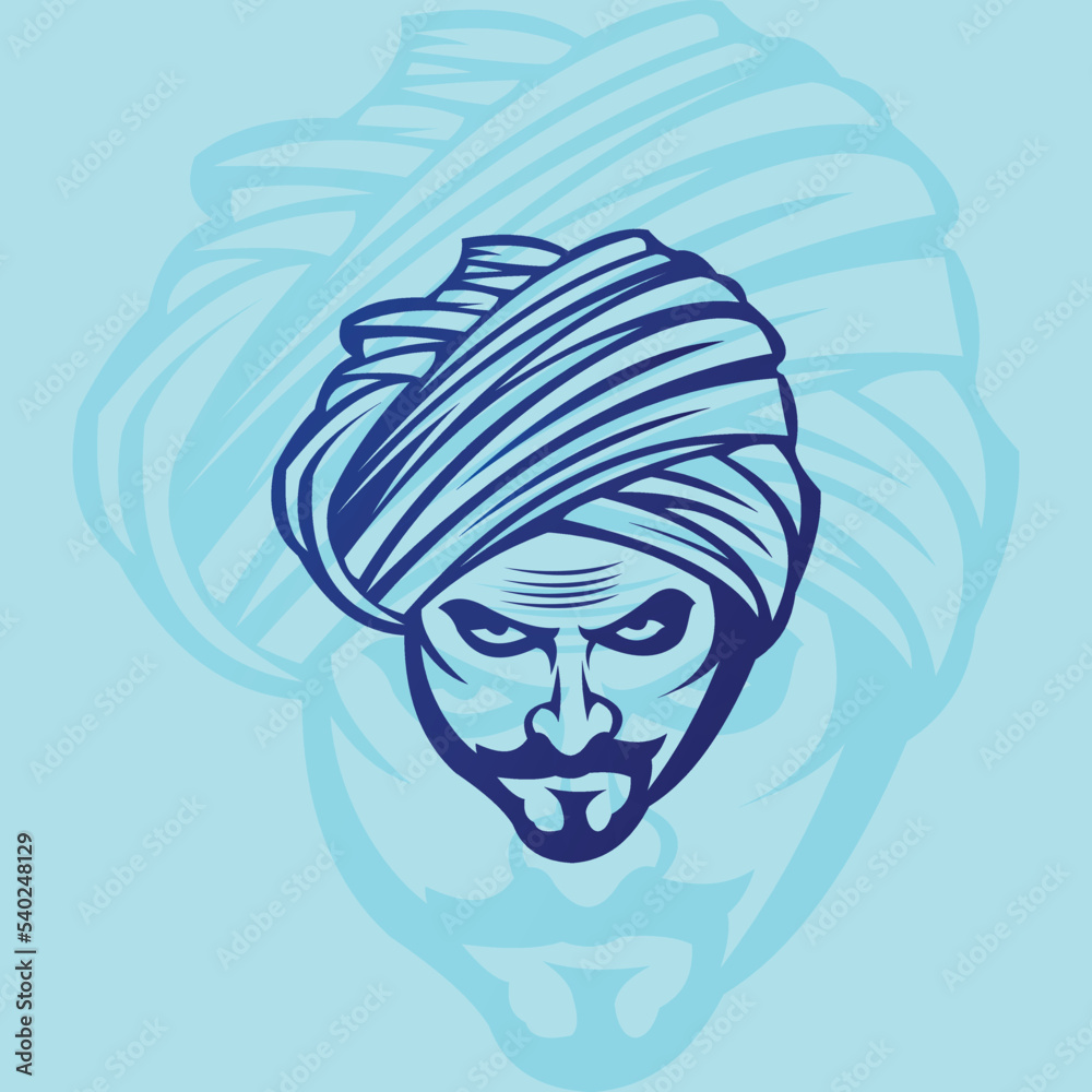 arabic male logo mascot arabic male logo mascot